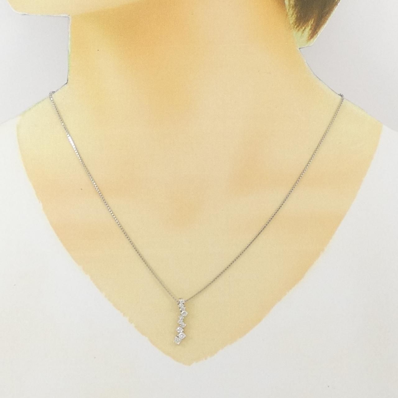 PT/PT850 ダイヤモンド ネックレス 0.41CT - メルカリ