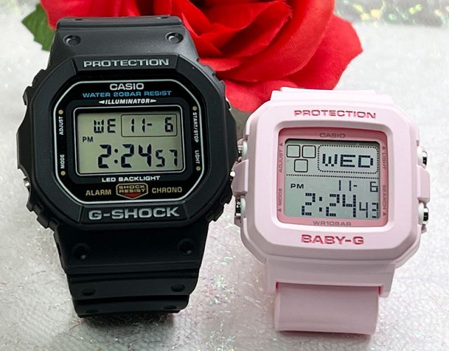 恋人たちのGショック ペアウオッチ  G-SHOCK  ペア腕時計 カシオ 2本セット gショック 　DW-5600UE-1JF BGD-10-4JFデジタル  ラッピング無料 婚約　夫婦 高級　クリスマス プレゼント誕生日 御祝い還暦