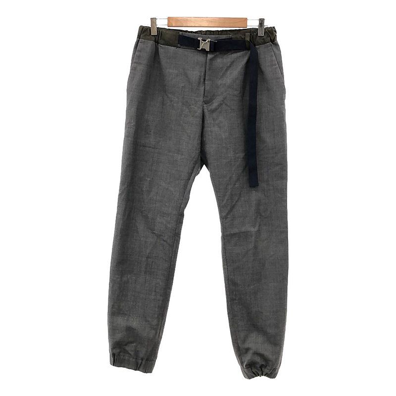 sacai / サカイ | 2022AW | Suiting Pants / ベルテッド スーチング パンツ | 2 | グレー | メンズ