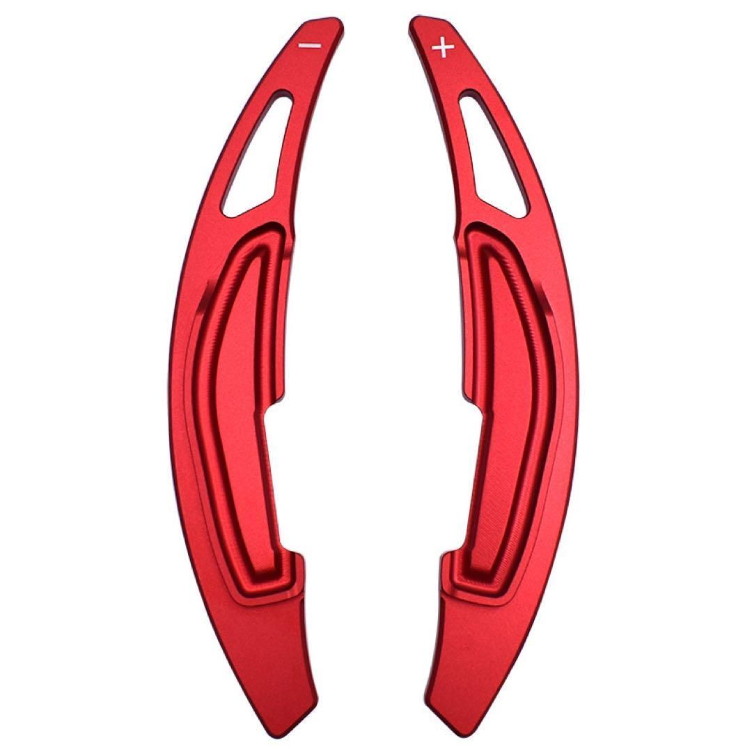 【赤】BMW適合品 パドルシフト アルミ M2 M3 M4 M5 M6 X5M X6M など ステアリング パドル シフト エクステンション アクセサリー カスタム パーツ