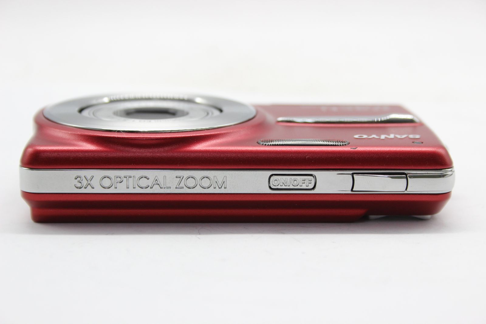 【美品 返品保証】 サンヨー SANYO Xacti DSC-X1200 レッド 3x バッテリー付き コンパクトデジタルカメラ  s5995