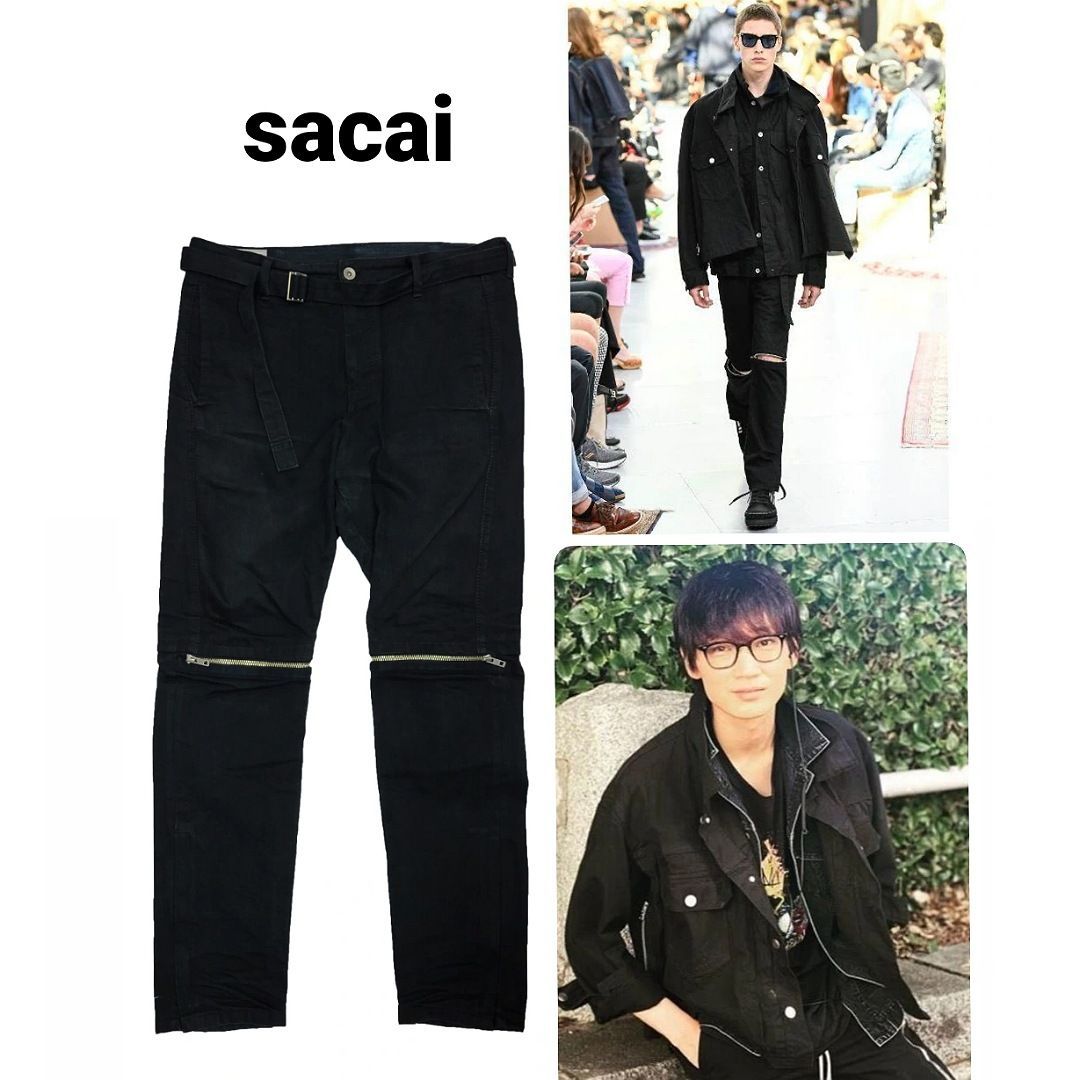 当店一番人気 20ss sacai Straight Sacai 22AW- zipデニム サカイ