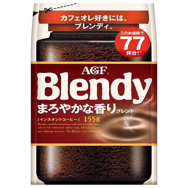 AGF ブレンディ まろやかな香りブレンド 155g袋×12袋入× 2ケース ｜ インスタントコーヒー 珈琲 Blendy
