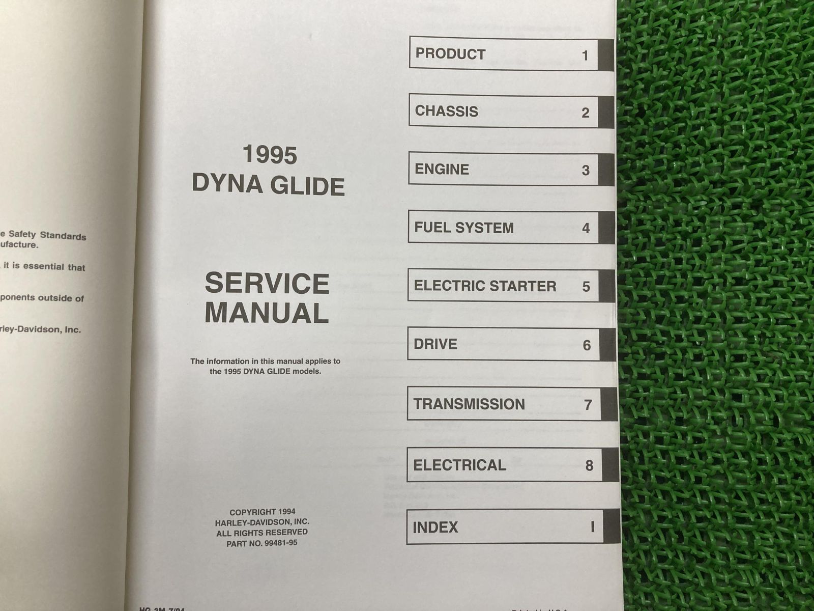 DYNA-GLIDE サービスマニュアル ハーレー 正規 バイク 整備書 配線図有り ダイナグライド 1995年モデル 車検  整備情報(ハーレーダビッドソン)｜売買されたオークション情報、yahooの商品情報をア | tortoise-h.jp