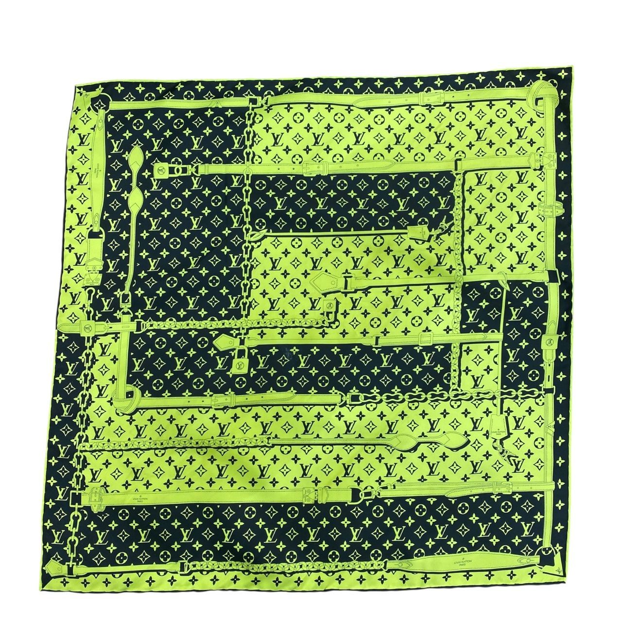 正規品シルク カシミヤ ルイ・ヴィトンLOUIS VUITTON スカーフダミエ LOUIS VUITTON ルイヴィトン スカーフ バンドー・モノグラム
