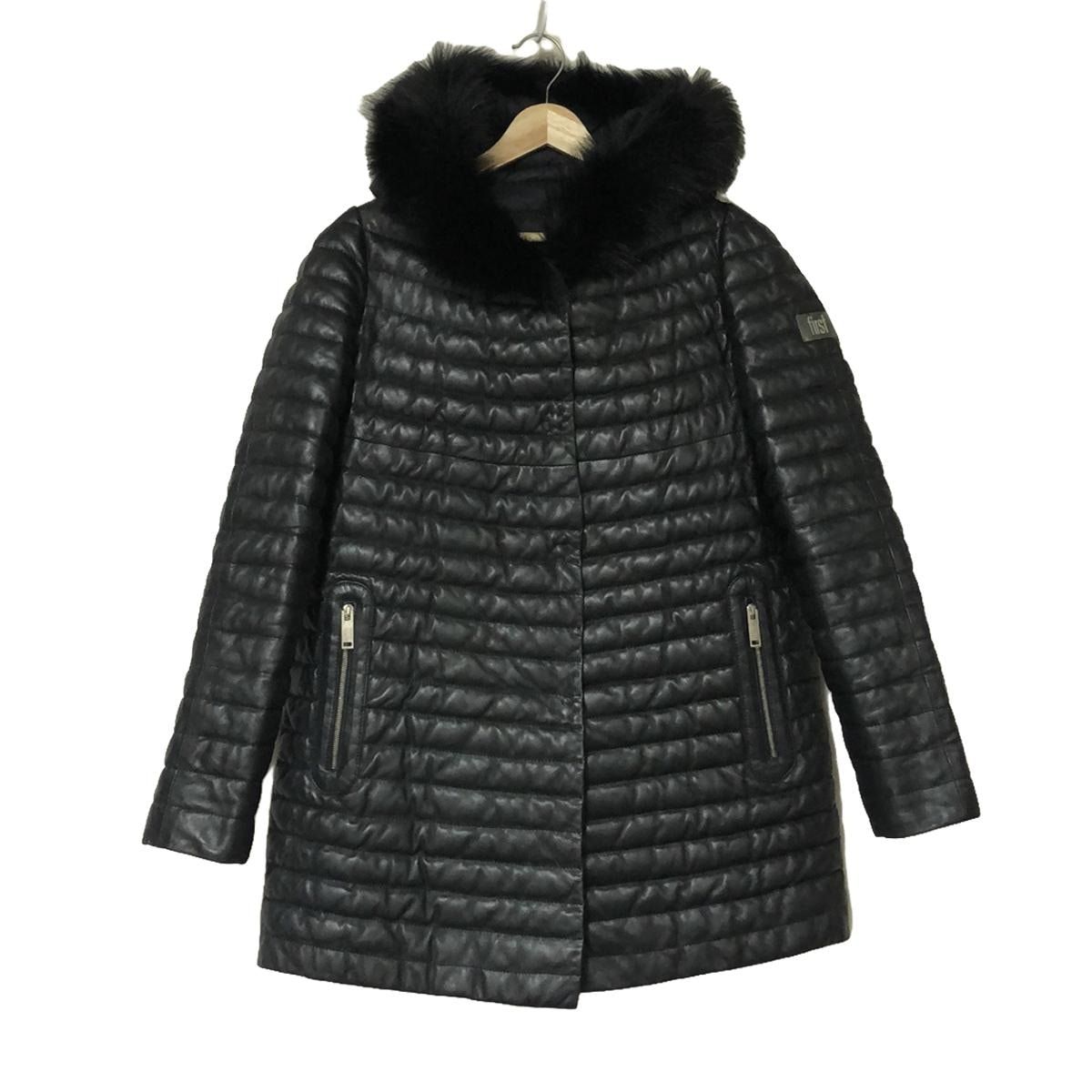 ADORE アドーア ダウンコート サイズ38 M レディース - 黒 長袖|レザー|ファー|キルティング|OLIVIERI|冬