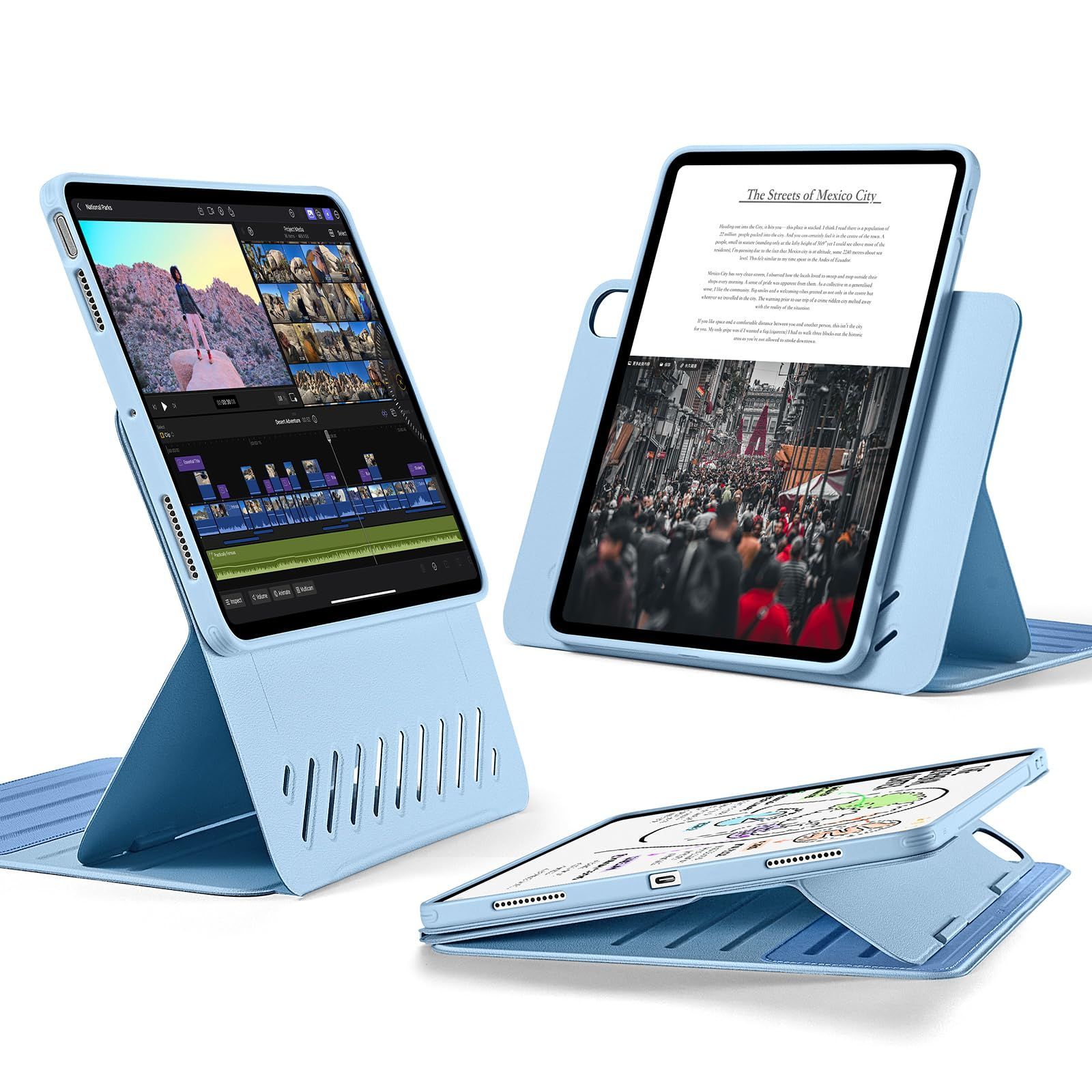 Air 11/10.9インチ 第5/4世代_フレッシュ・ブルー ESR iPad Air 11 