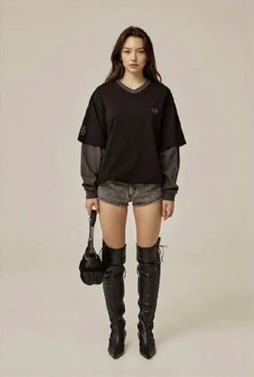 スリータイムズ スリーブ チャコール