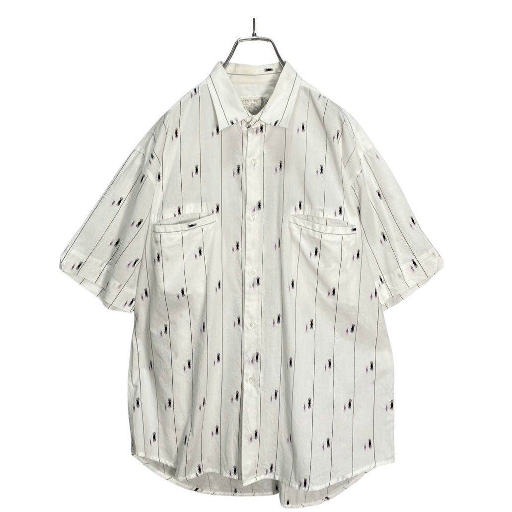 80-90s S/S ethnic stripe shirt