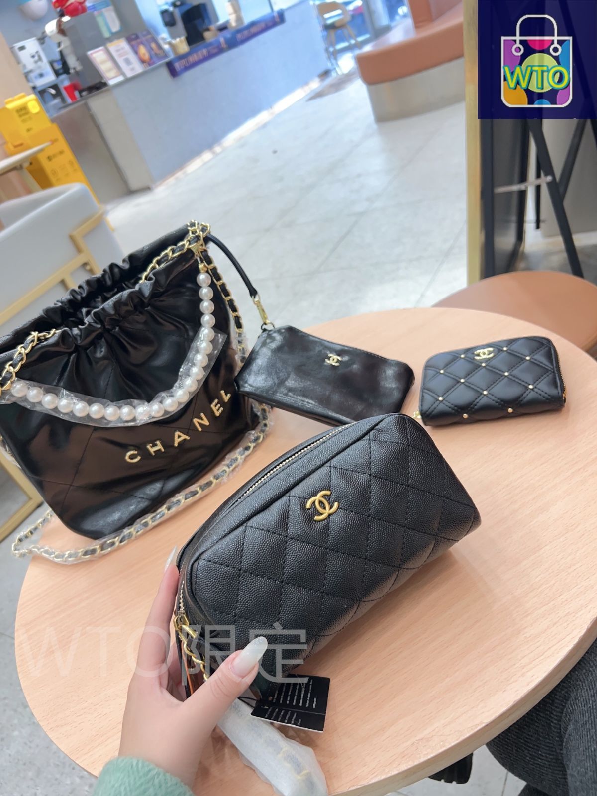 【上品パール♪】 CHANEL ポーチ 本日特価] TOP New 2025 高品質3点セット - Chanel パール