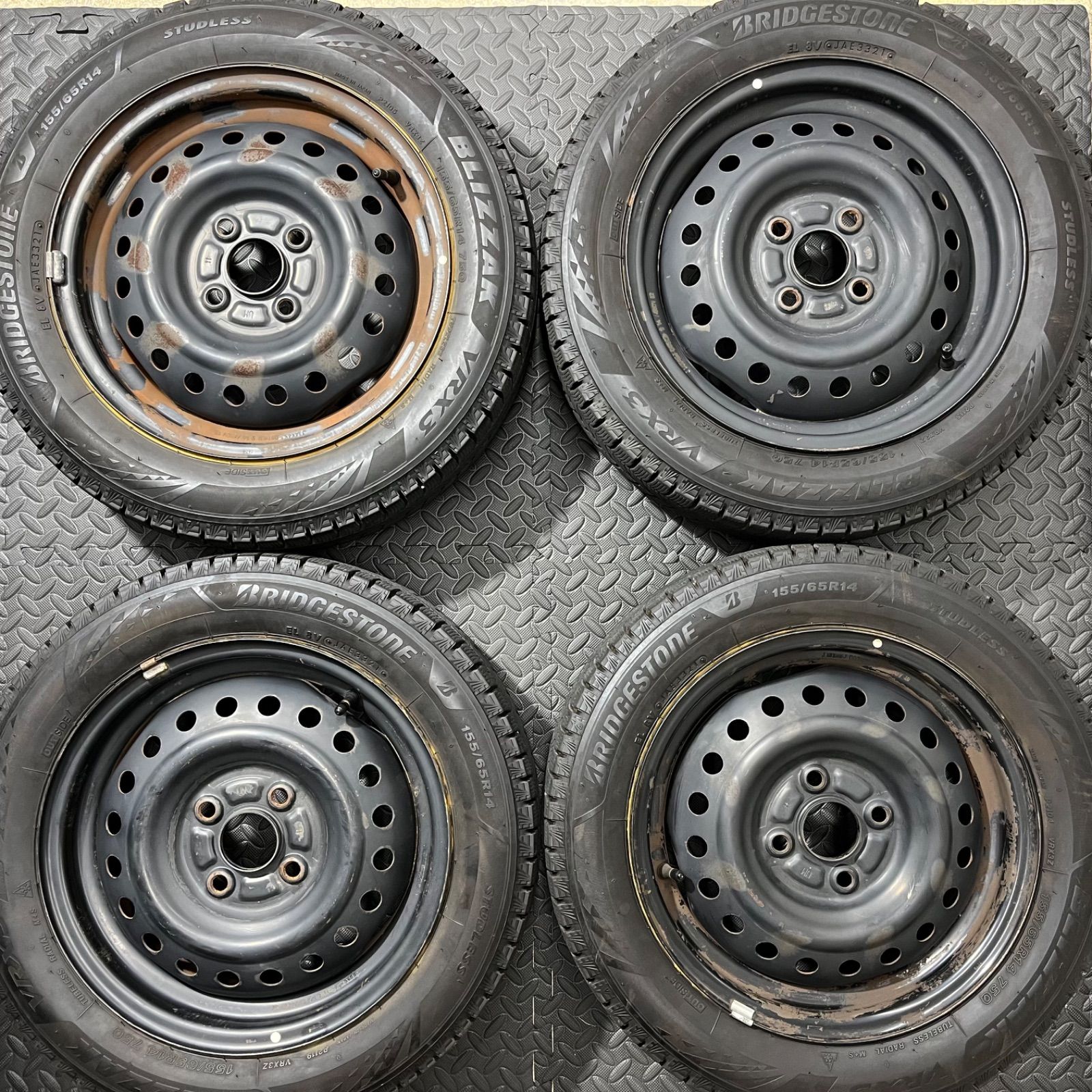 21年 155 65R14 ブリヂストン ブリザックVRX3 ダイハツ タント ムーヴ キャンバス スタッドレスタイヤ