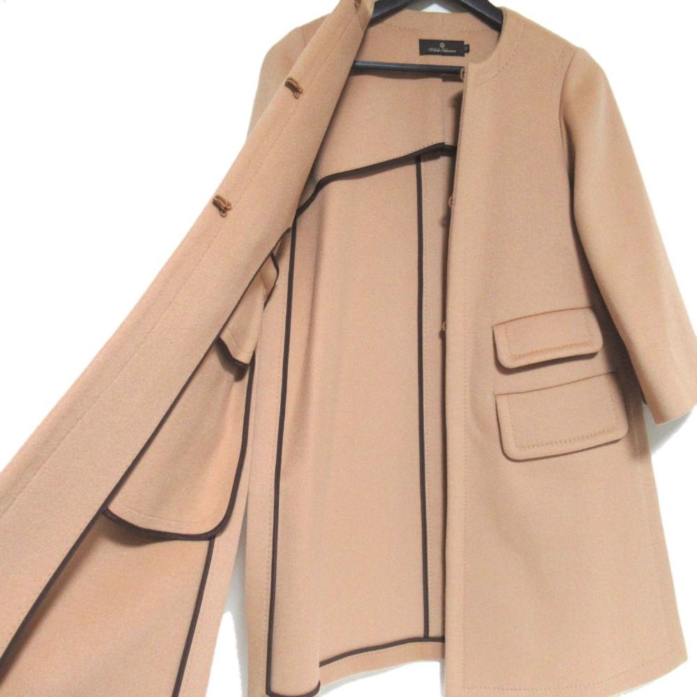 美品 MIKAKO NAKAMURA ミカコナカムラ LUNA カシミヤ100% ノーカラー