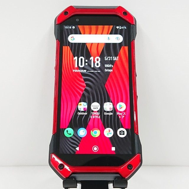 TORQUE 5G KYG01 au レッド 送料無料 本体 c12689