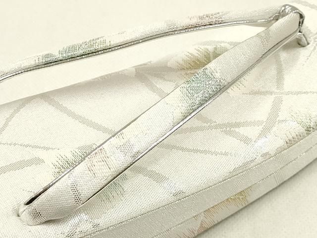 和装小物　和装バッグ　草履　セット　ゴールド　花柄 平和屋着物▽和装小物 和装バッグ・草履セット 熨斗吉祥花文