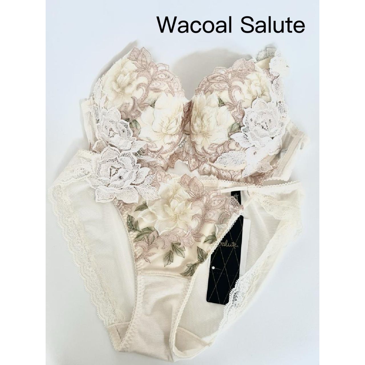 店舗 Wacoal Salute ワコールサルート ブラジャー＆ショーツ 97G マフィセント 2025年製 日本製 E75|L ランジェリー 下着 送料込み 6456895