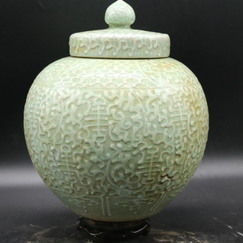 民窯開片影清茶筒 景徳鎮 陶磁器 装飾品 工芸品美術品 置物 民窯開片影清茶筒 景徳鎮 陶磁器 装飾品 工芸品美術