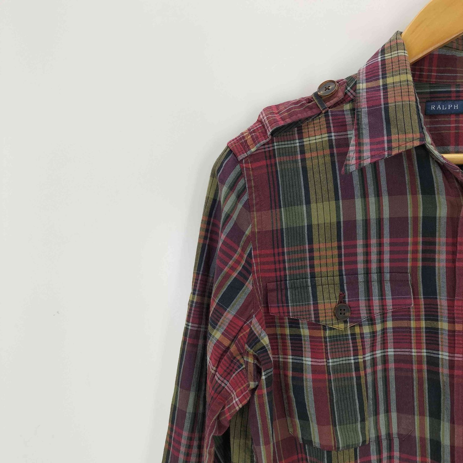 希少 Polo Ralph Lauren マドラスチェック シャツ エポレット 希少 Polo Ralph Lauren マドラスチェック シャツ エポレット