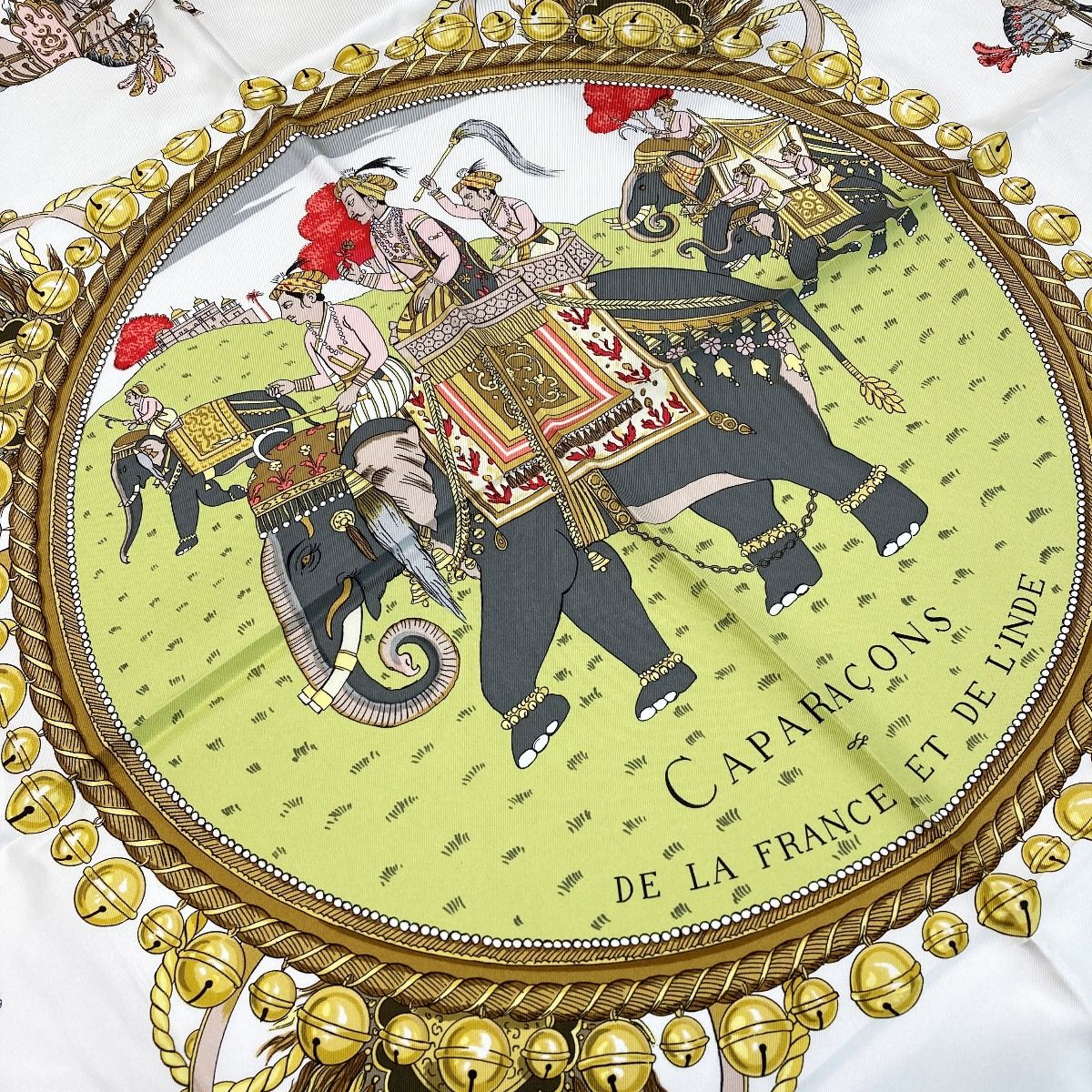 HERMES エルメス カレ90 CAPARACONS DE LA FRANCE ET DE L'INDE 馬飾り