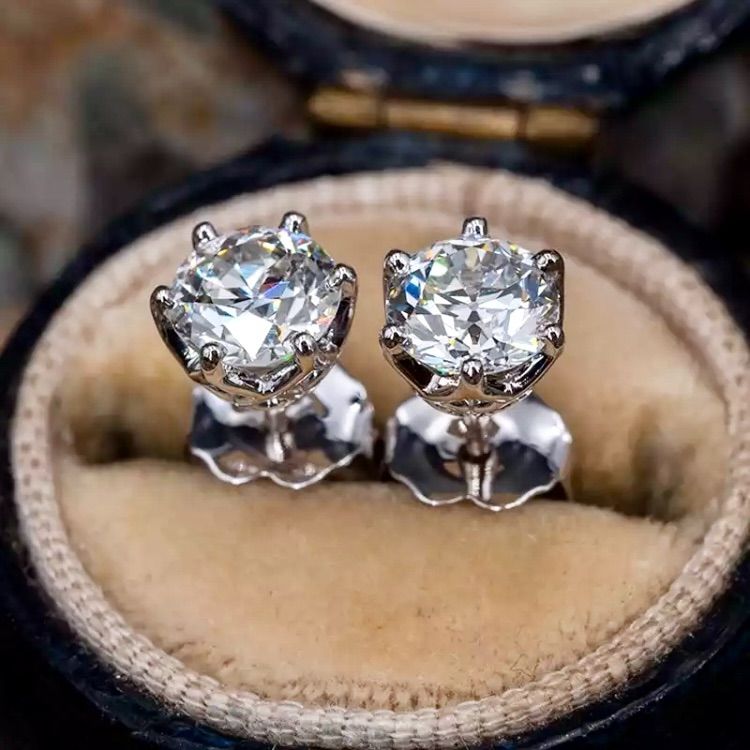 満足保証！最高級人工ダイヤ モアッサナイト ピアス 2ct 1粒 