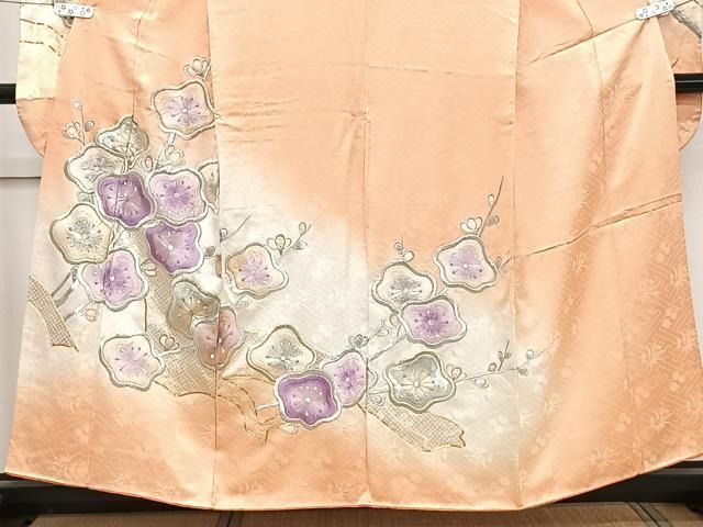 平和屋着物□長襦袢 袷 楓文 暈し染め 半衿刺繍 正絹 逸品