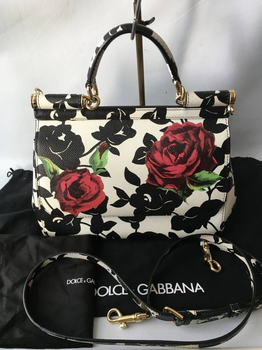 極美品 DOLCE & GABBANA ドルチェ＆ガッバーナ Sicily シシリー ローズ