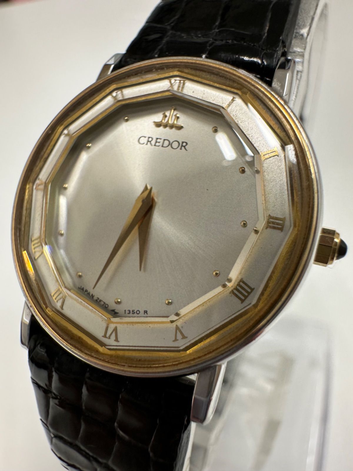 超美品 新品電池交換】定価￥15万円 Seiko Credor セイコー