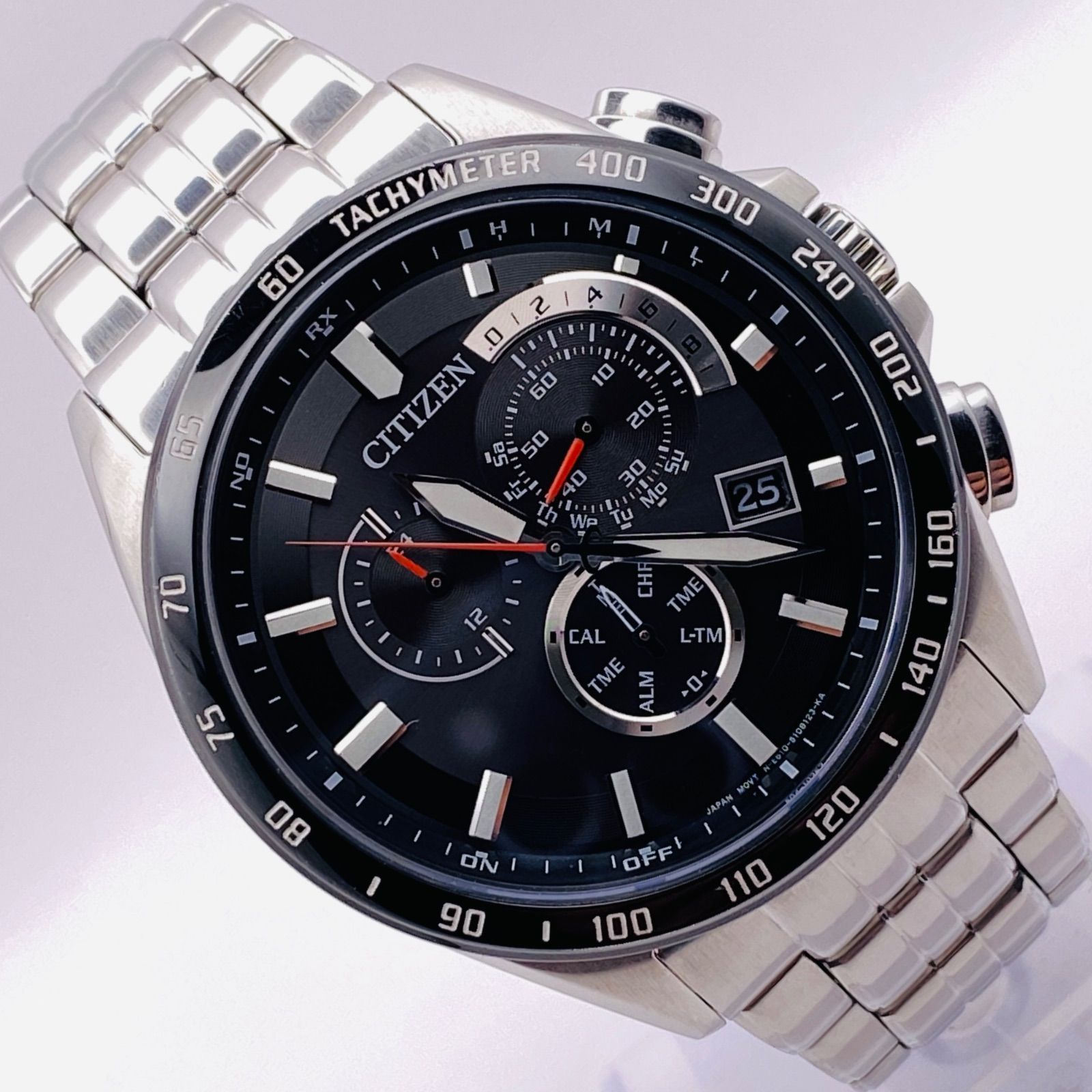 T193）美品 稼動品 CITIZEN シチズン 電波ソーラー ECO-DRIVE クロノ 