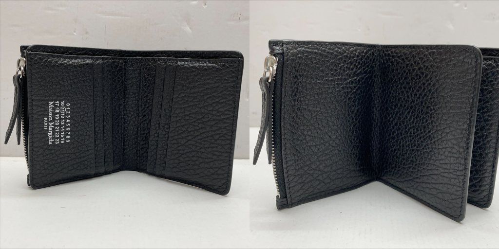 マルジェラ ◎ MaisonMargiela 二つ折り財布 コンパクト ブラック