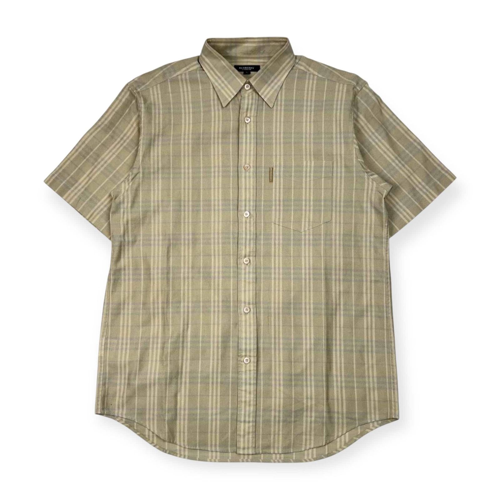 BURBERRY LONDON　バーバリーロンドン　メガチェック　半袖シャツ　Ｌ BURBERRY LONDON バーバリー ロンドン チェック 半袖シャツ L