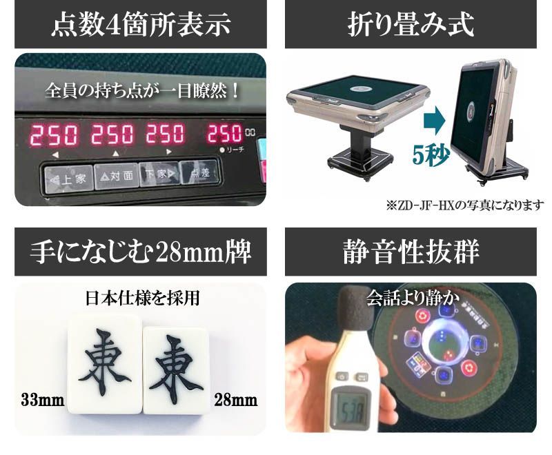 値引きOK】雀華 全自動麻雀卓 点数表示 麻雀卓 折りたたみ式 