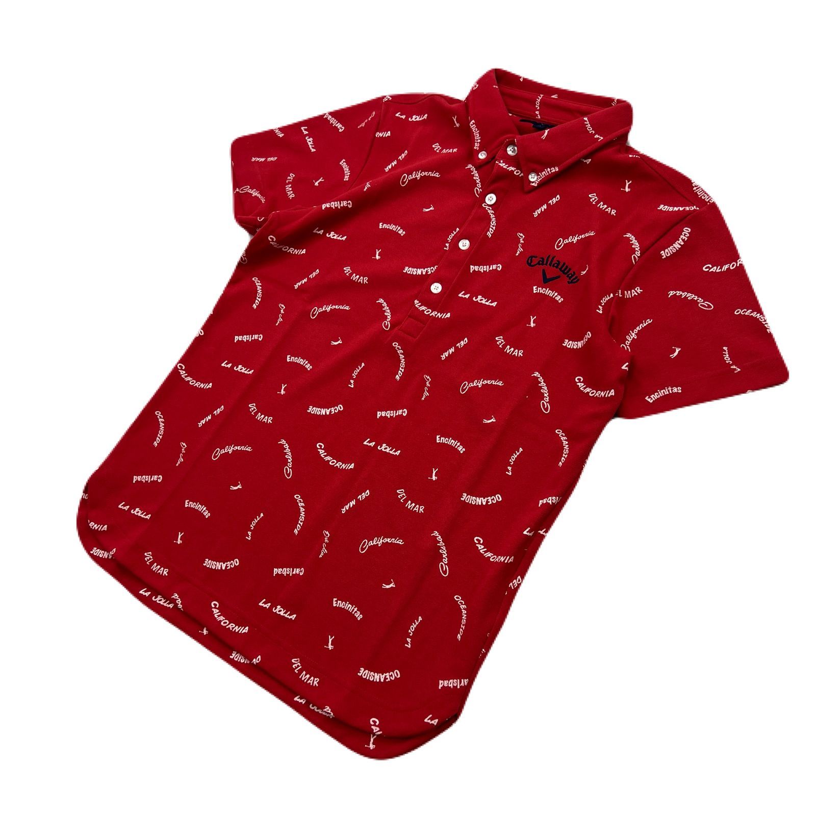 Callaway ポロシャツ dショッピング |キャロウェイゴルフ Callaway Golf CGロゴ総柄