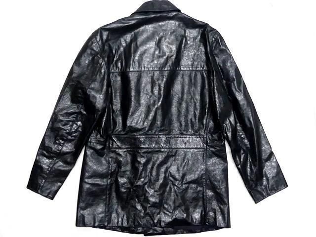 【美品】本革 レザーコート イタリア製 ハラコ ハラコ×レザー パッチワークコート – 古着屋Top of the Hillの
