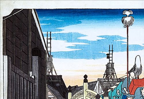 歌川広重 東海道五十三次 日本橋 小サイズ 複製 ポスター 浮世絵 江戸