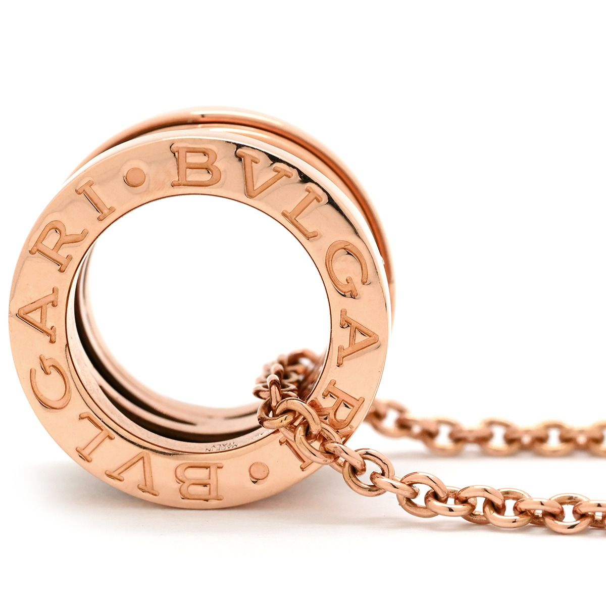 値下げBVLGARI ブルガリ B-zero1ビーゼロワンK18PG 18号美品 BVLGARI ブルガリ ペンダントネックレス K18PG B.zero1 ビー