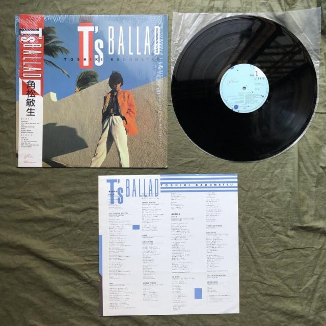 美盤 1985年 角松敏生 Toshiki Kadomatsu LPレコード T's Ballad T's
