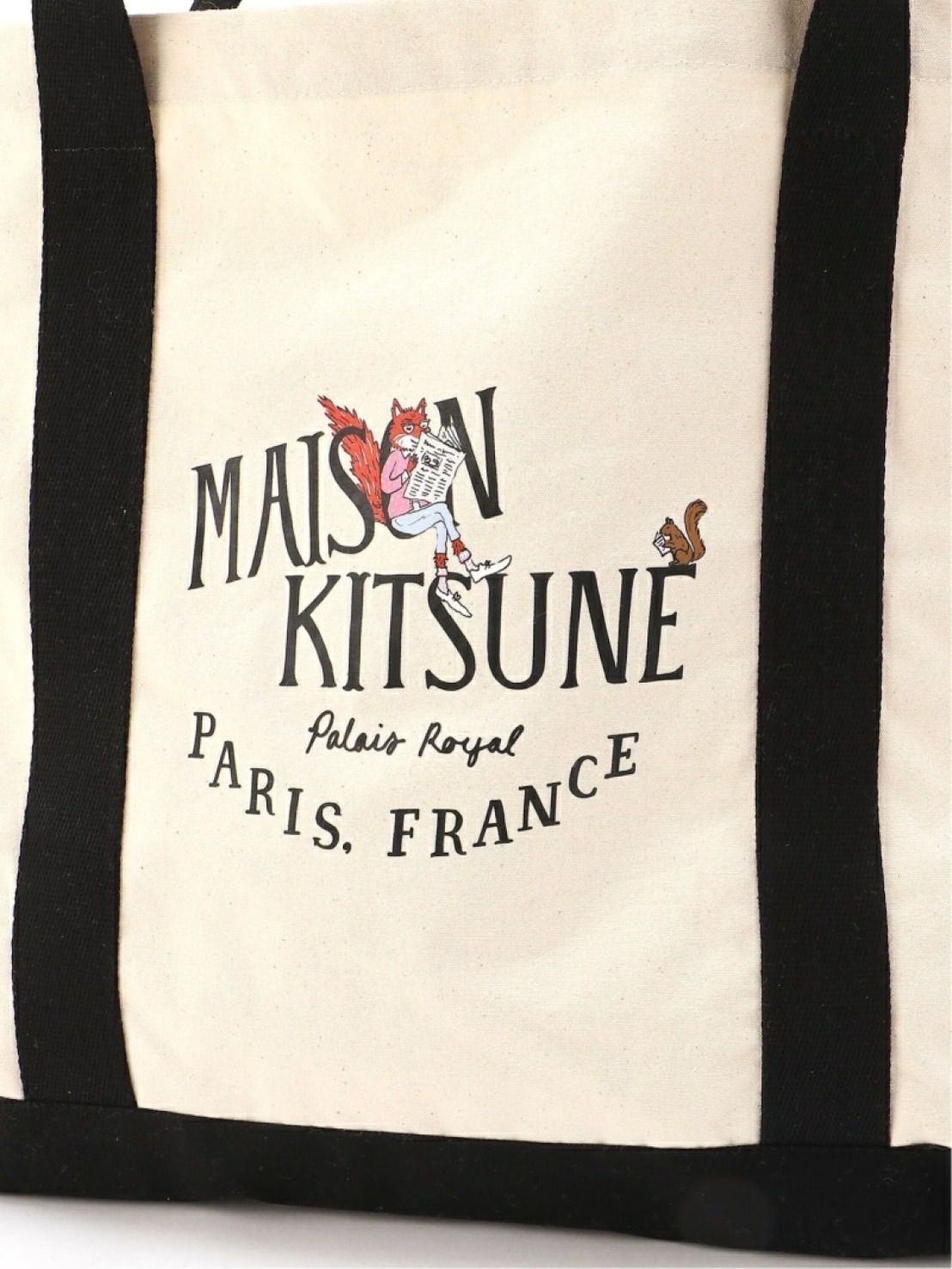 Maison Kitsune MAISON KITSUNE/(U)OLY PALAIS ROYAL SHOPPING BAG メゾン キツネ バッグ トートバッグ ホワイト【送料無料】