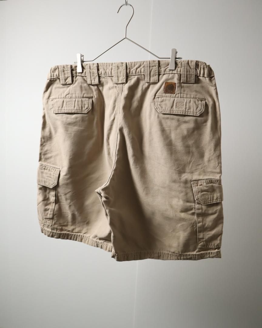 カーハート ダック地 ワイド カーゴショーツ ハーフパンツ ベージュ W42 カーハート Carhartt ダック地 ワイド カーゴ ショーツ ハーフ