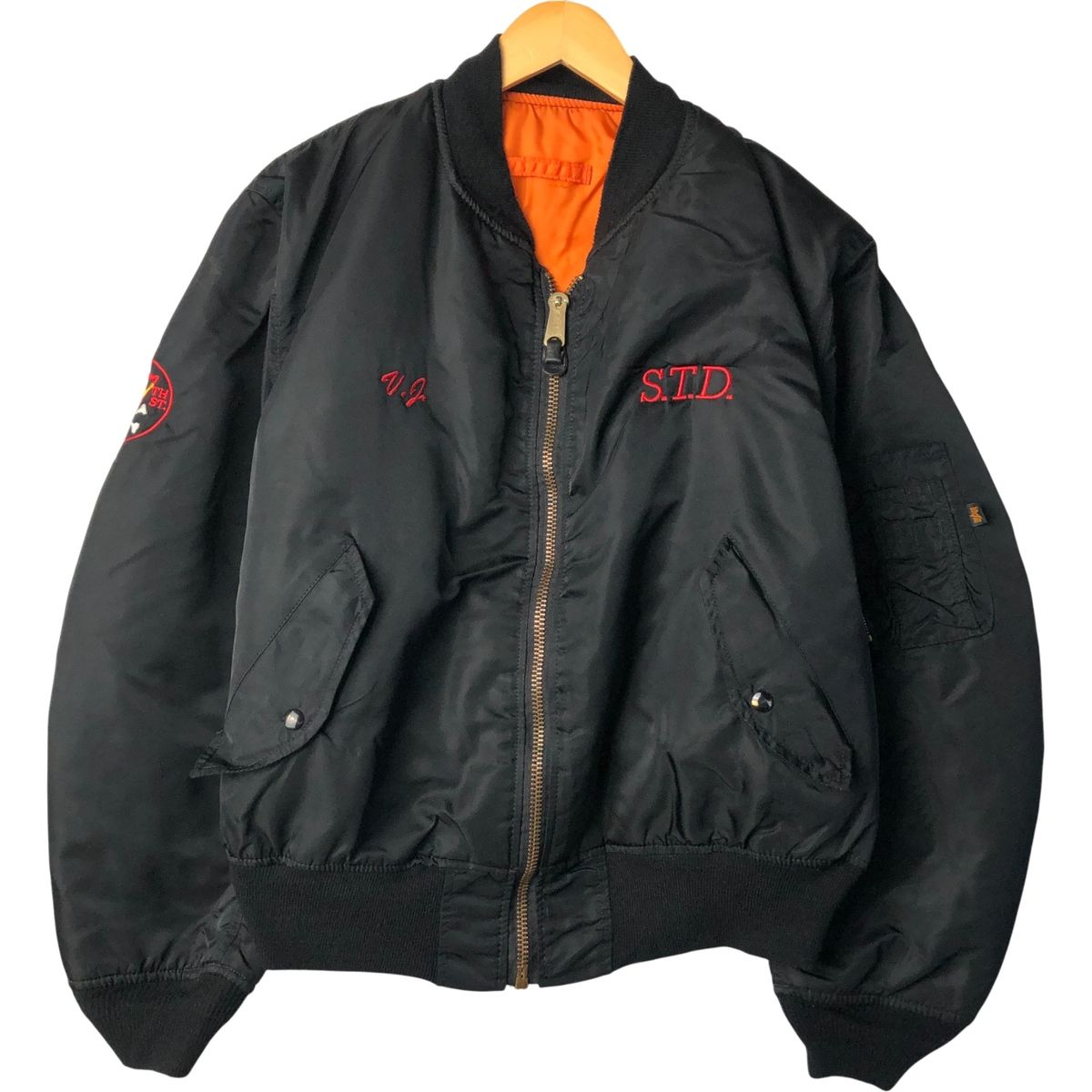 古着 90年代 民間品 アルファ ALPHA MA-1タイプ ミリタリー フライトジャケット メンズXL相当 ヴィンテージ|eaa589376