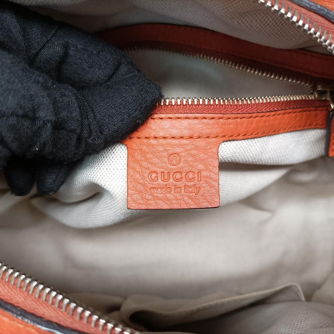 グッチGucciシェリーラインパープル×オレンジレザー269876B9613575