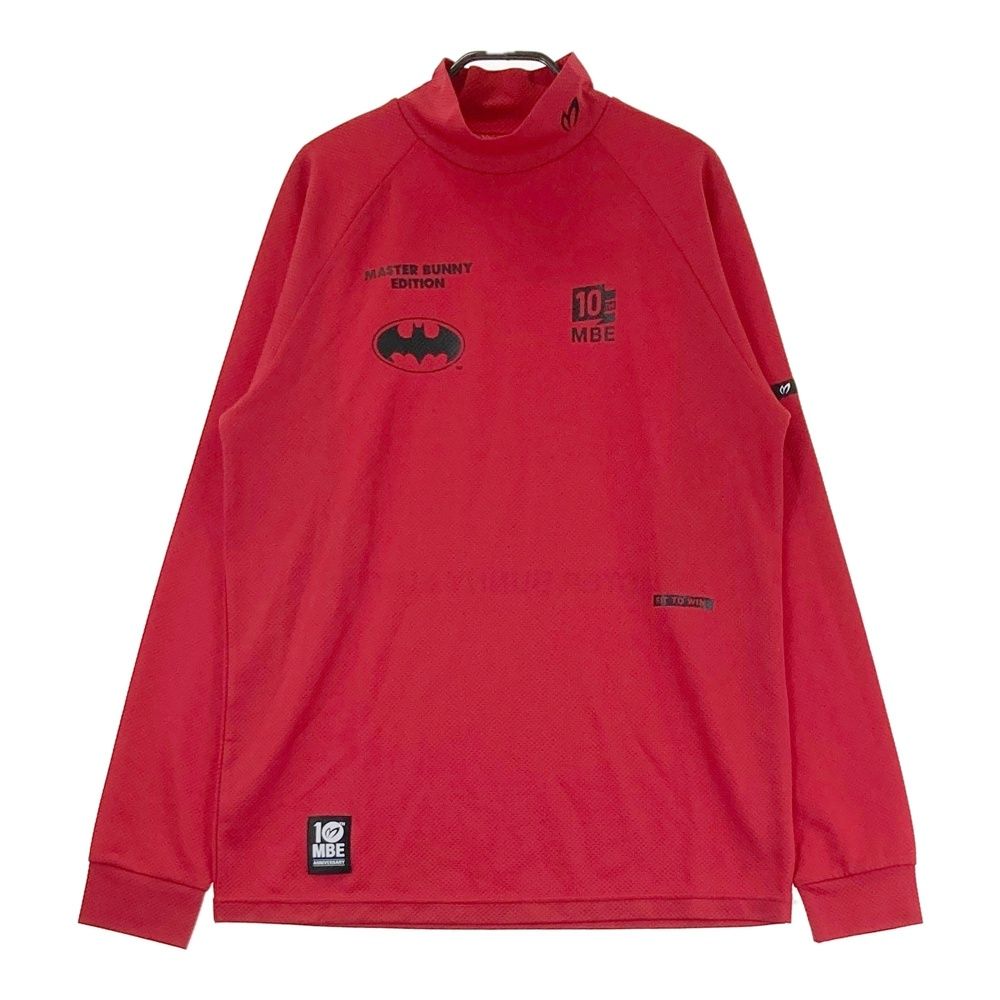サイズ：5 MASTER BUNNY EDITION マスターバニーエディション 10周年モデル ×BATMAN ハイネック 長袖Tシャツ バットマン  レッド系 [240101487540] ゴルフウェア メンズ ストスト