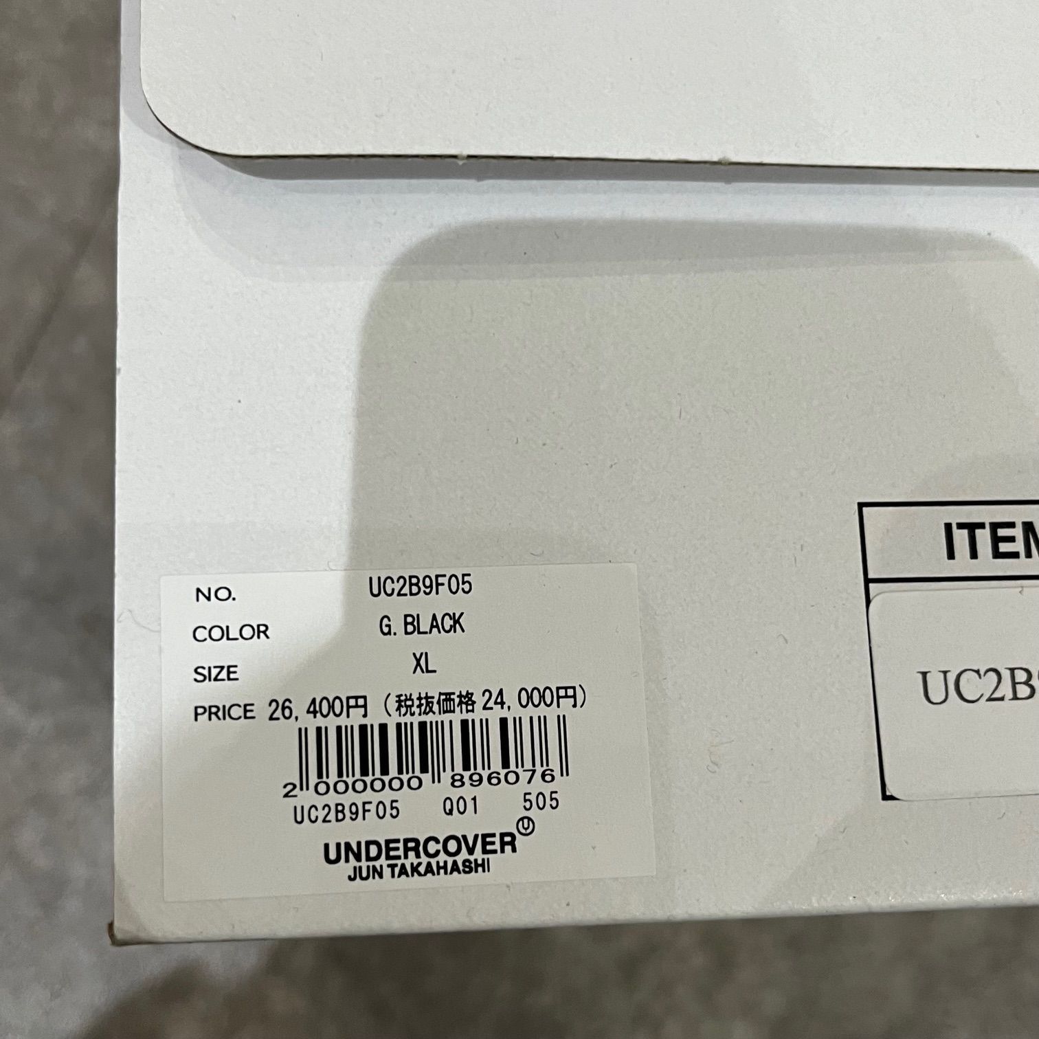 定価26400円 UNDERCOVER 22AW TOE LOGO CANVAS SNEAKERS UC2B9F05 