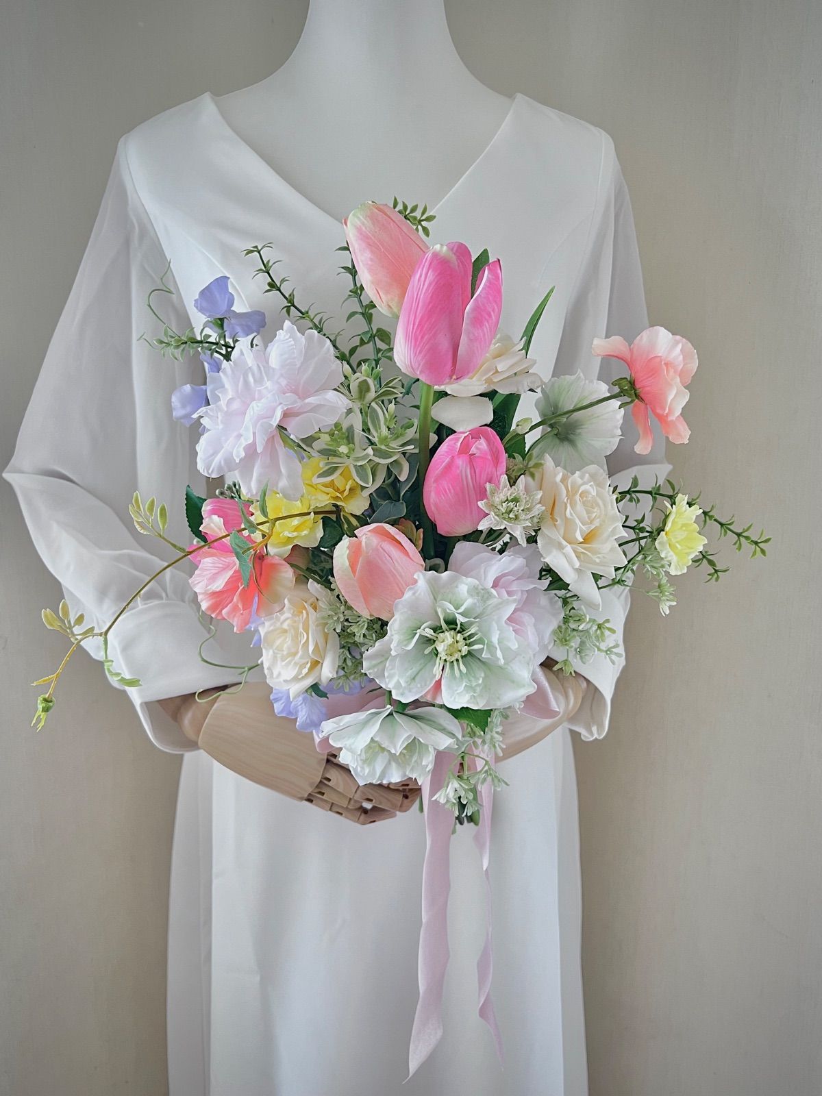 アーティフィシャルブーケ 造花 結婚式 前撮り ウェディングブーケ 前