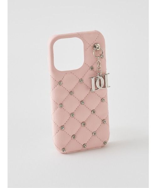 スマホケース キルティングビジューDDチャームiPhoneケース CHRISTIANNAURATH_COM_BR
