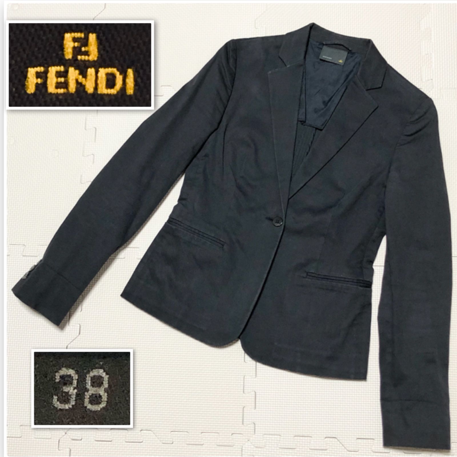 FENDI フェンディ テーラードジャケット シングル 1つボタン size38(M 