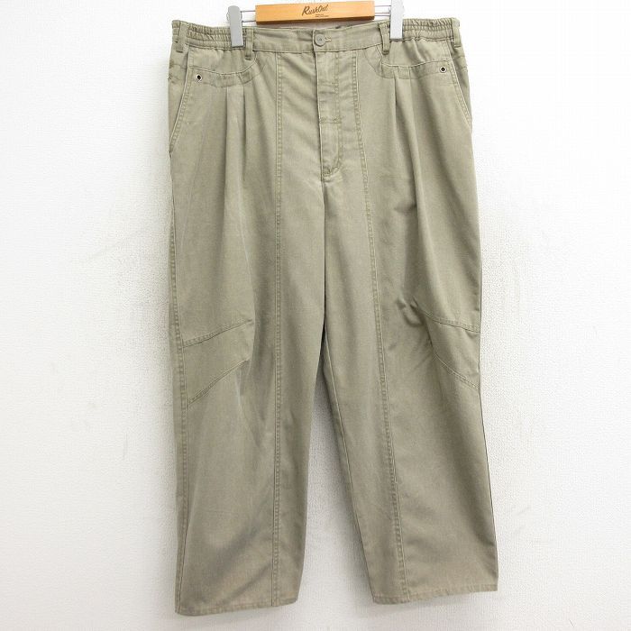 W41/古着 ギタノ GITANO パンツ メンズ 90s 大きいサイズ ベージュ カーキ 24aug05 中古 ボトムス ロング