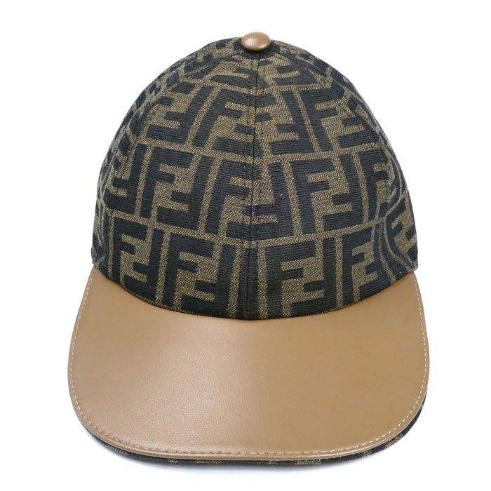 FENDI フェンディ ズッカ ベースボールキャップ キャップ ブラウン カーキ FXQ675 ALSG 58 ユニセックス