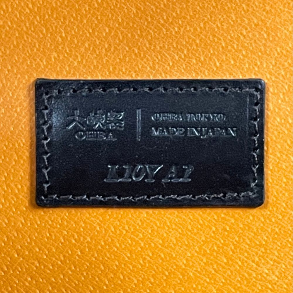 大峡製鞄 オオバセイホウ ダレスバッグ ブラック×オレンジ 正規品