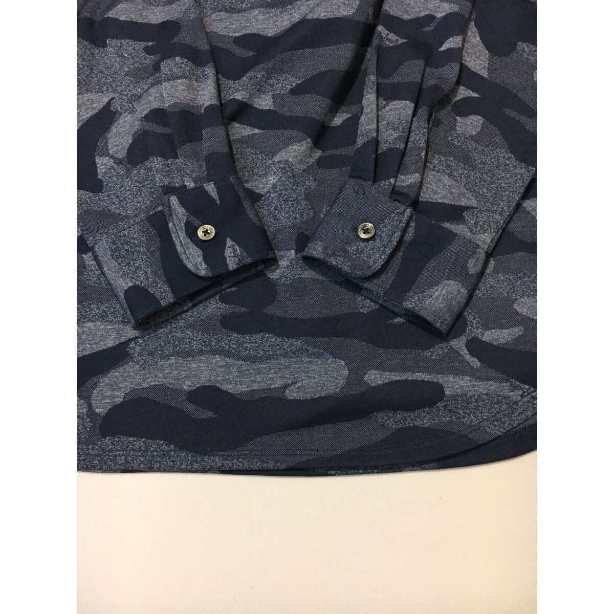 St.Andrews - coco 中古 セントアンドリュース StANDREWS メンズ 長袖ポロシャツ L 紺 ネイビー カモフラ 迷彩 L 中古 中古 メンズ セントアンドリュース StANDREWS 長袖ポロシャツ L