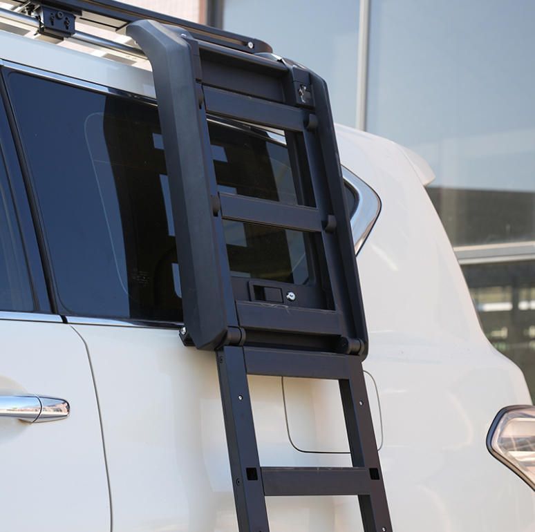 天窓モデルの車の屋根折りたたみはしご網棚枠クロスカントリー改装拡張プラットフォームアルミ合金はしご