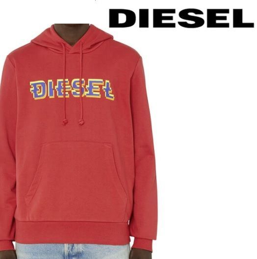 1点限りSALE人気 DIESEL ディーゼル パーカー S-GINN-HOOD-K27 レッド Mサイズ 送料無料